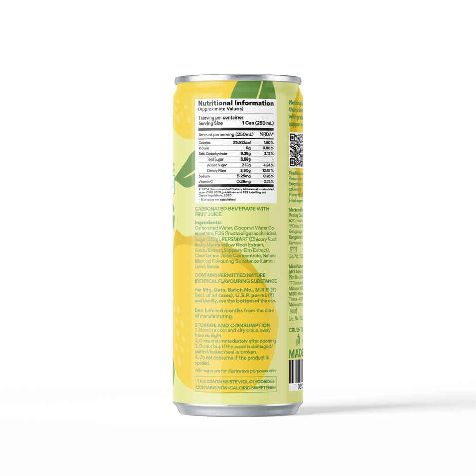 Peping Prebiotic Fizzy Drink | Lemon Breeze