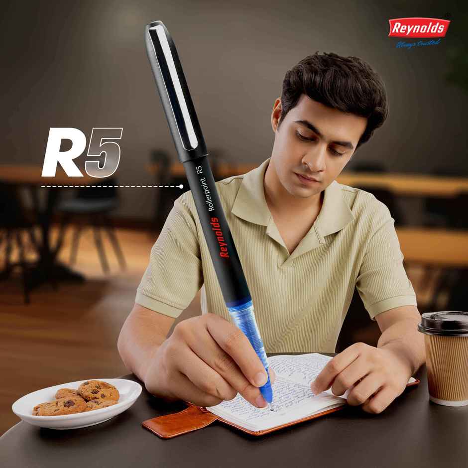 Reynolds R5 Roller Ball Pen For Professional (1 Blue Pen)