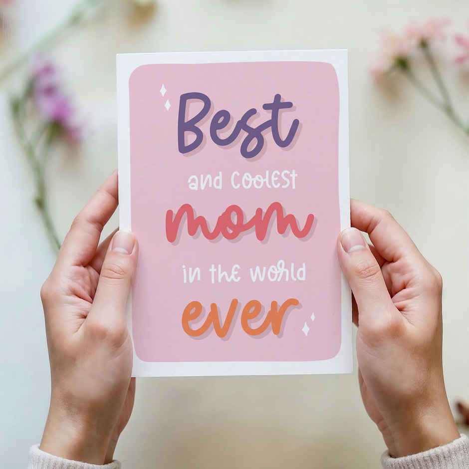 Best & Coolest Mom Card | Oye Happy