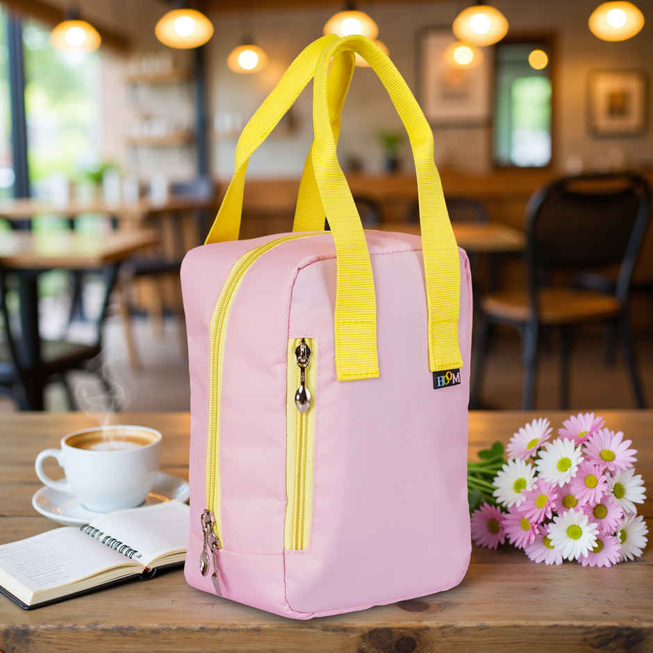 HOOM Solid Colour Lunch Bag with Met-PET Insulation & Front Pocket | Fresh and warm for Longer