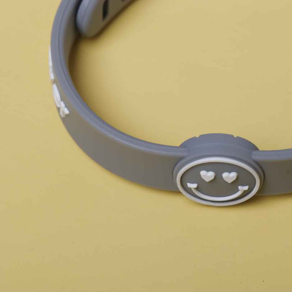 Archies Grey Rubber Bracelet Friendship Band