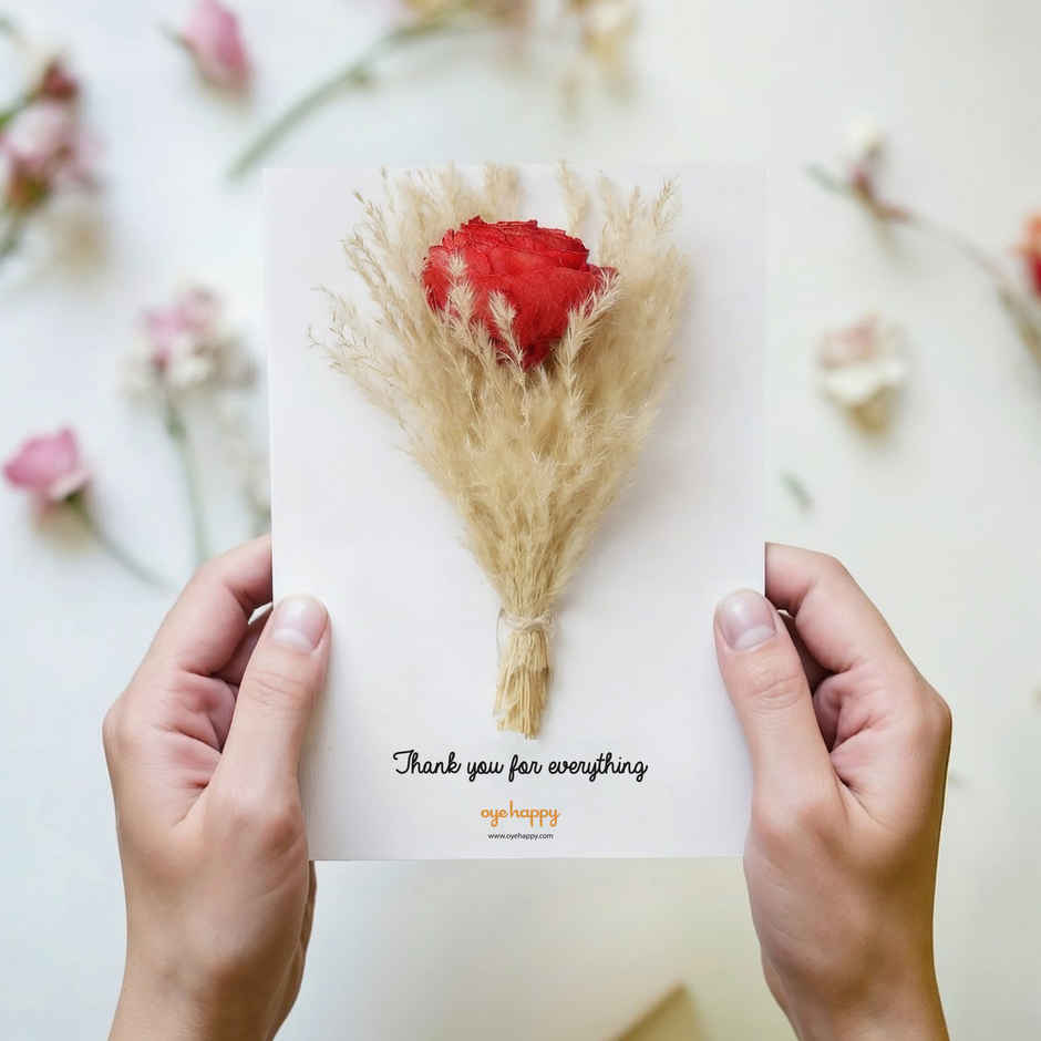 Preserved Flower Bouquet Greeting Card | Happy Mail