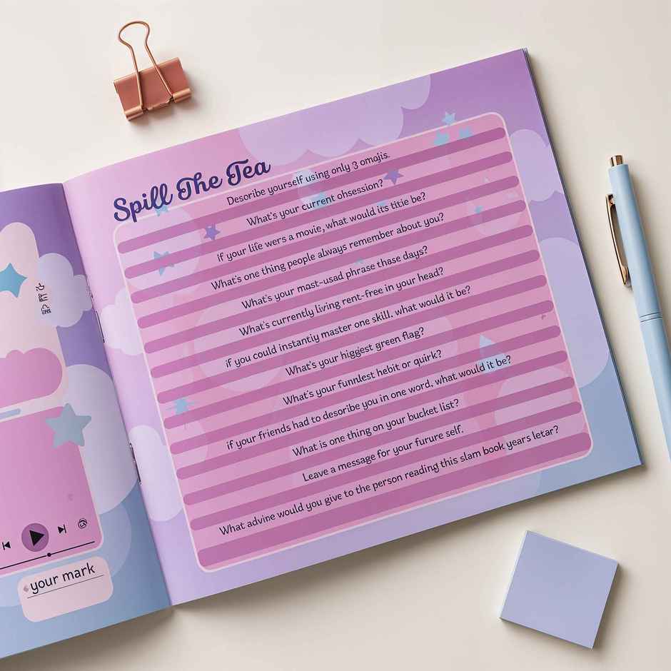 Slam Book - Genz Pastel Cloud Design | Oye Happy