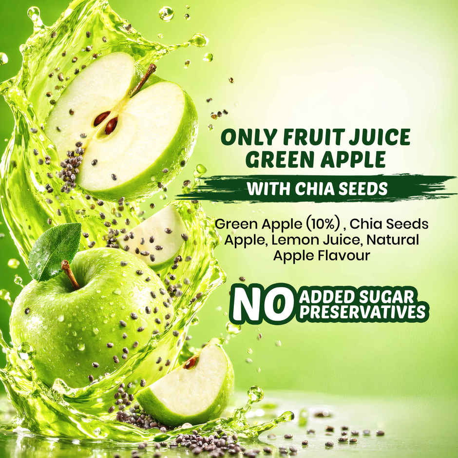 Yu Green Apple with Chia Seeds - Only Fruit Juice