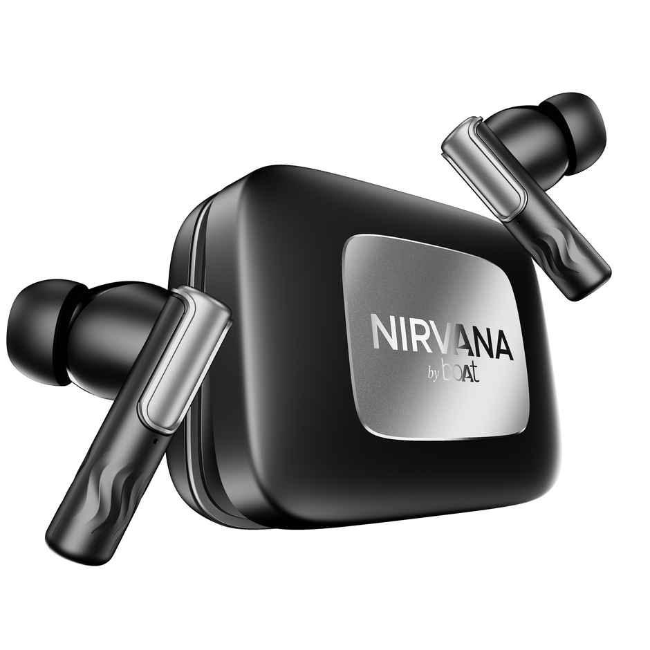 boAt Nirvana Ivy Pro Head Tracking, 52dB Hybrid Adaptive ANC, Titanium Dual Drivers | Crystal Black