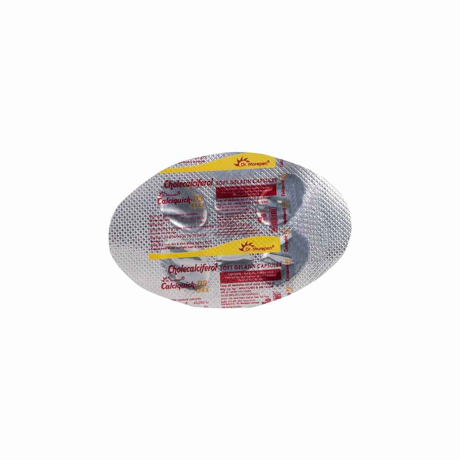 Calciquick-D3 60K Vitamin D3 Soft Gelatin Capsule