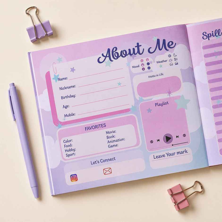 Slam Book - Genz Pastel Cloud Design | Oye Happy