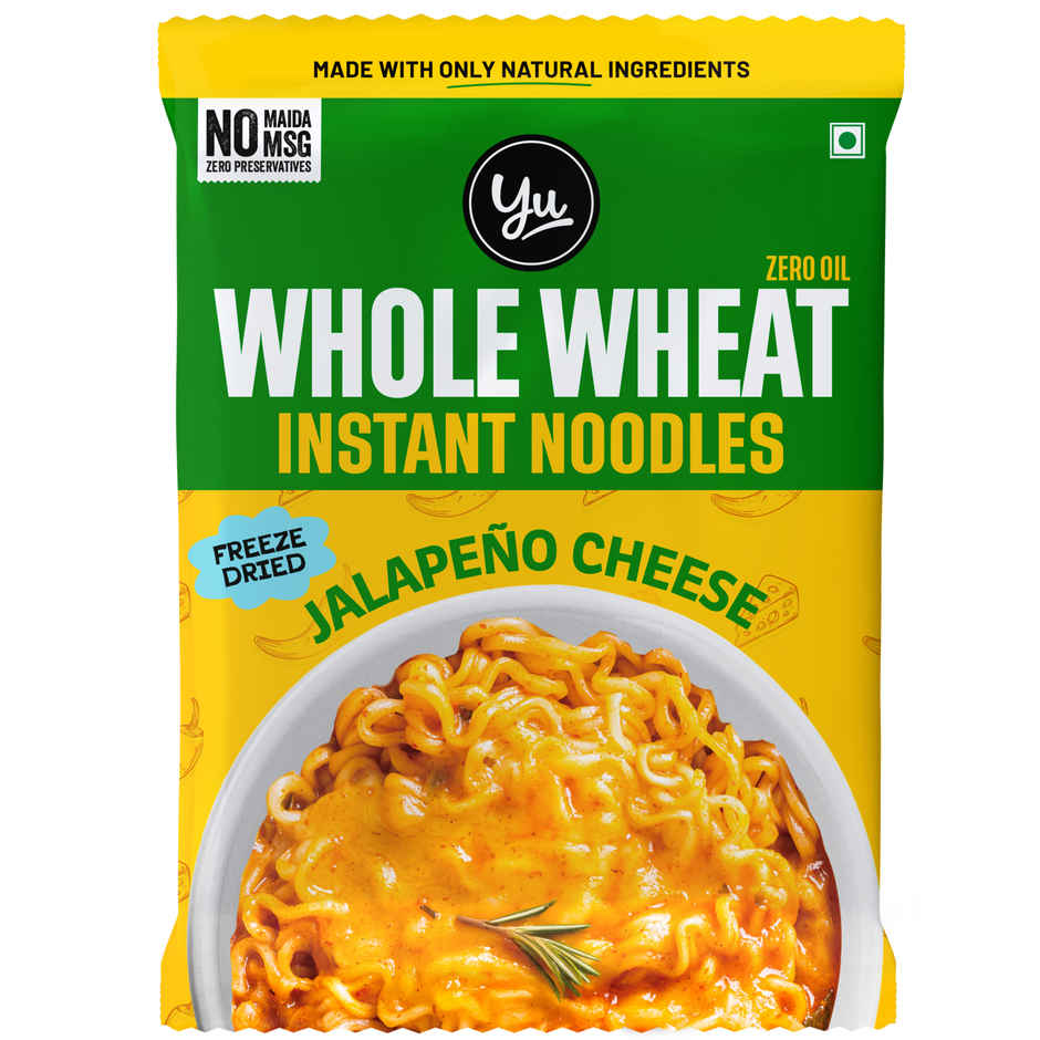 Yu Jalapeno Cheese - 100% Whole Wheat Instant Noodles | Pack Of 2