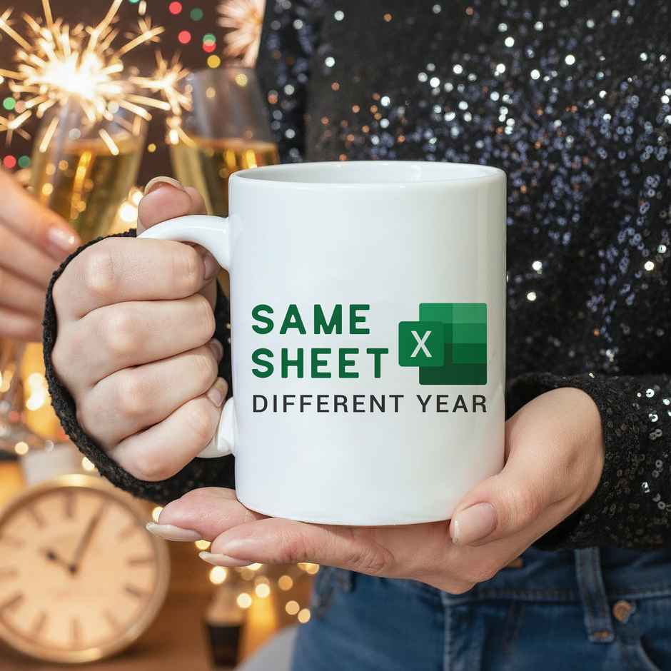 Funny Excel Sheet Mug - Hilarious Office Gag Gift for Coworkers and Bosses