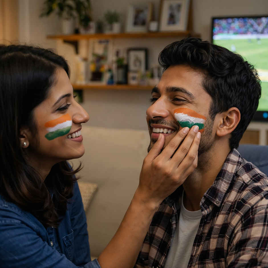 Tricolor Face Paint | Indian Flag Colored Face Paint for Cricket Match Parties | Propcon
