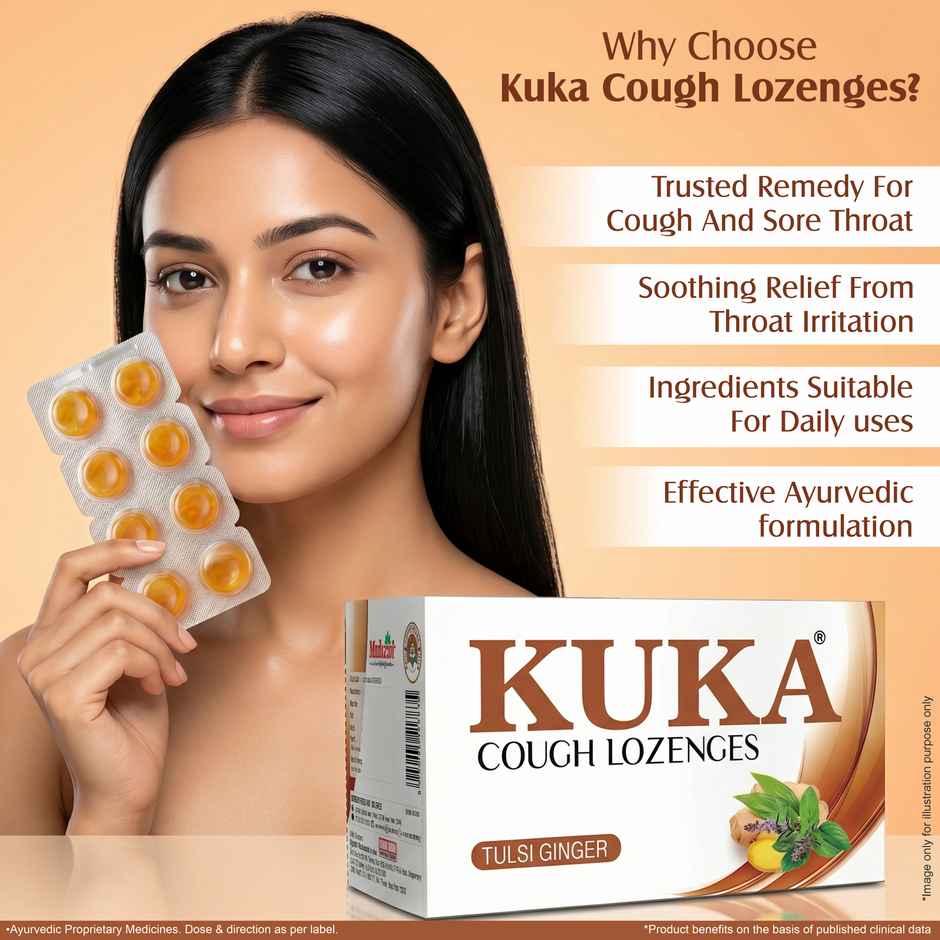Multani Kuka Cough Tablets | Tulsi Ginger | For Sore & Irritating Cough