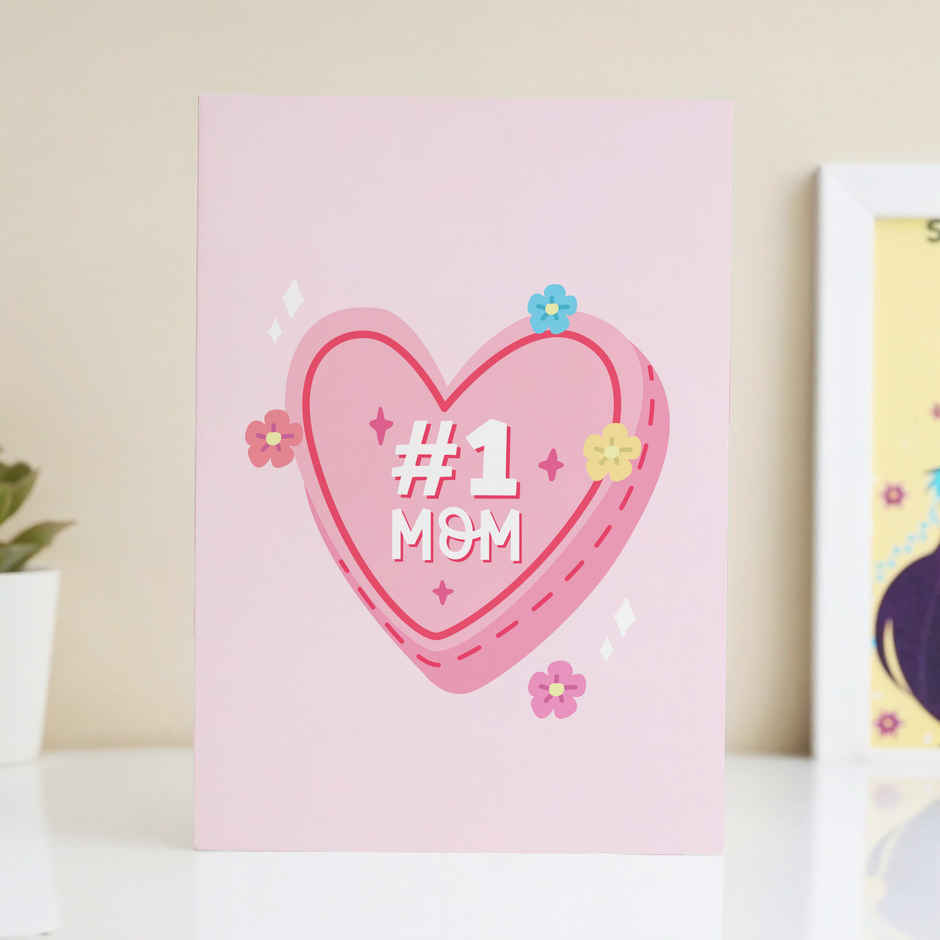 Number One Mom Greeting Card | Oye Happy