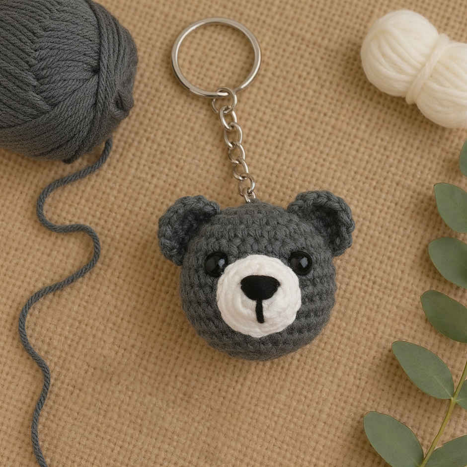 Crochet Bear keychain | Oye Happy