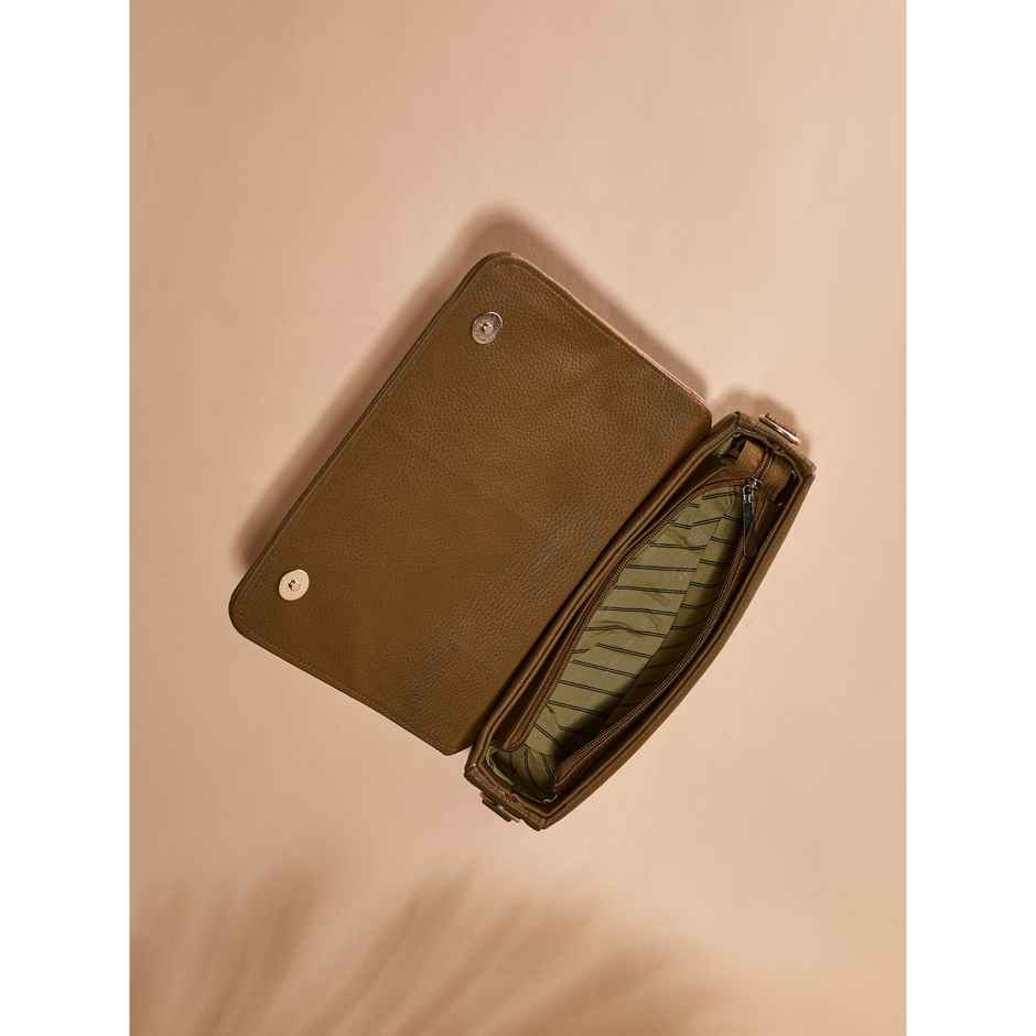 Fargo Brown Trendy Sling Bag Women's Leatherette Sling Bag | FGO-823