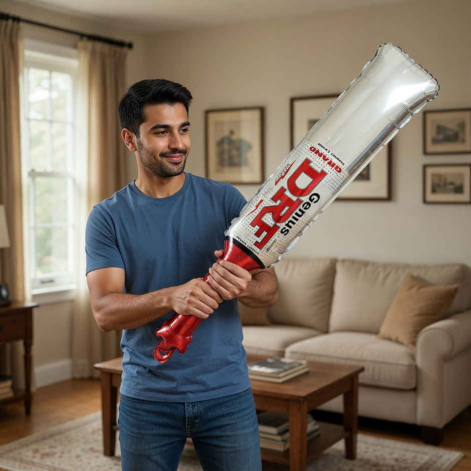 Cricket Bat Foil Balloon Bat Shaped Balloon for Cricket Match Party Decor | Propcon