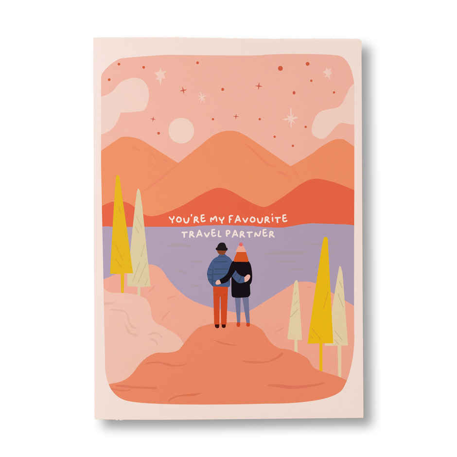 Favourite Travel Partner Love Greeting Card | Oye Happy