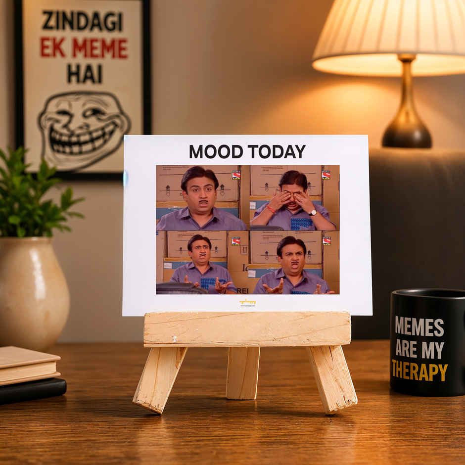 This Is Fine Meme Print Easel Stand | Oye Happy