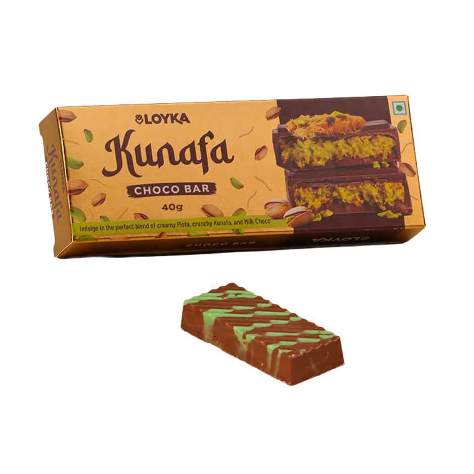 Loyka Dubai Kunafa Pistachio Milk Choco Bar