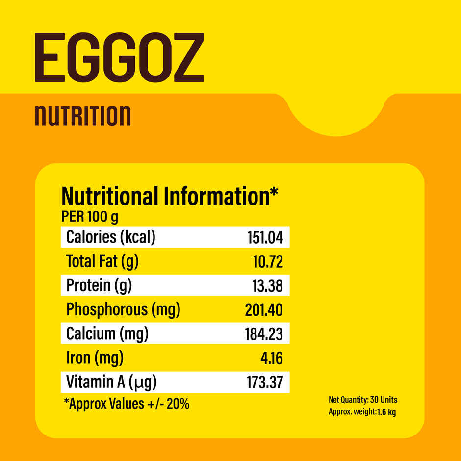 Eggoz Nutrition Protein Rich Farm Fresh White Eggs (30pc) & Broccoli (1pc) Combo