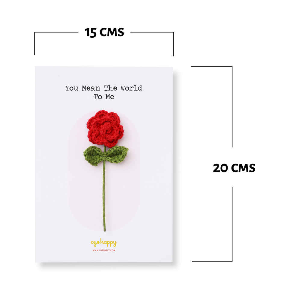 Buy Crochet Flower Magnet Greeting Card | Happy Mail Online - Price ...