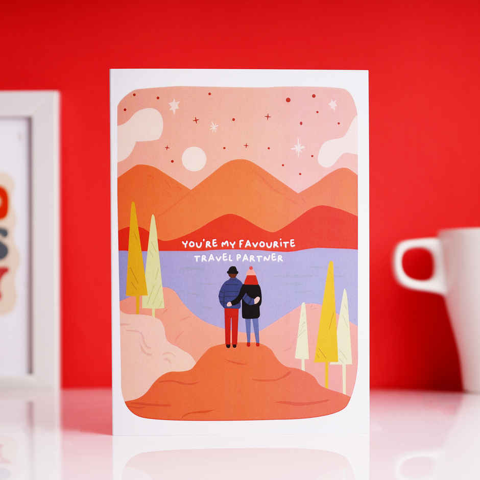 Favourite Travel Partner Love Greeting Card | Oye Happy
