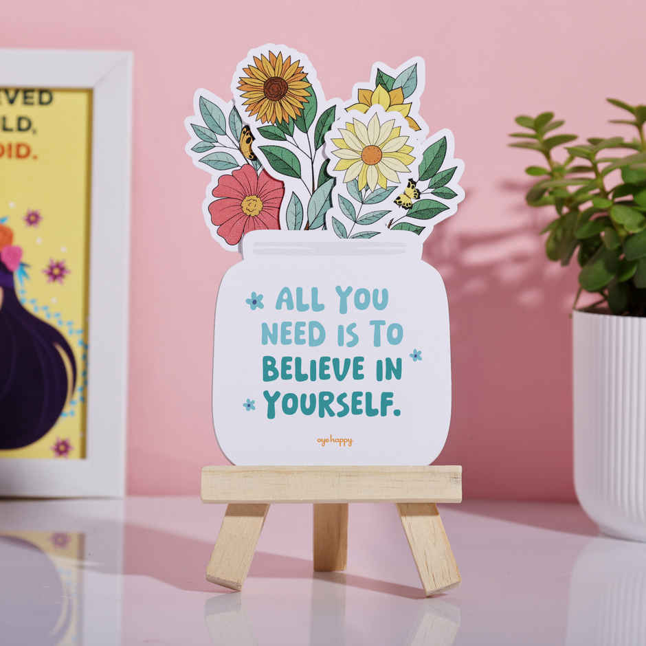 Positive Vibes Easel with Quotes on Positivity and Happiness | Oye Happy