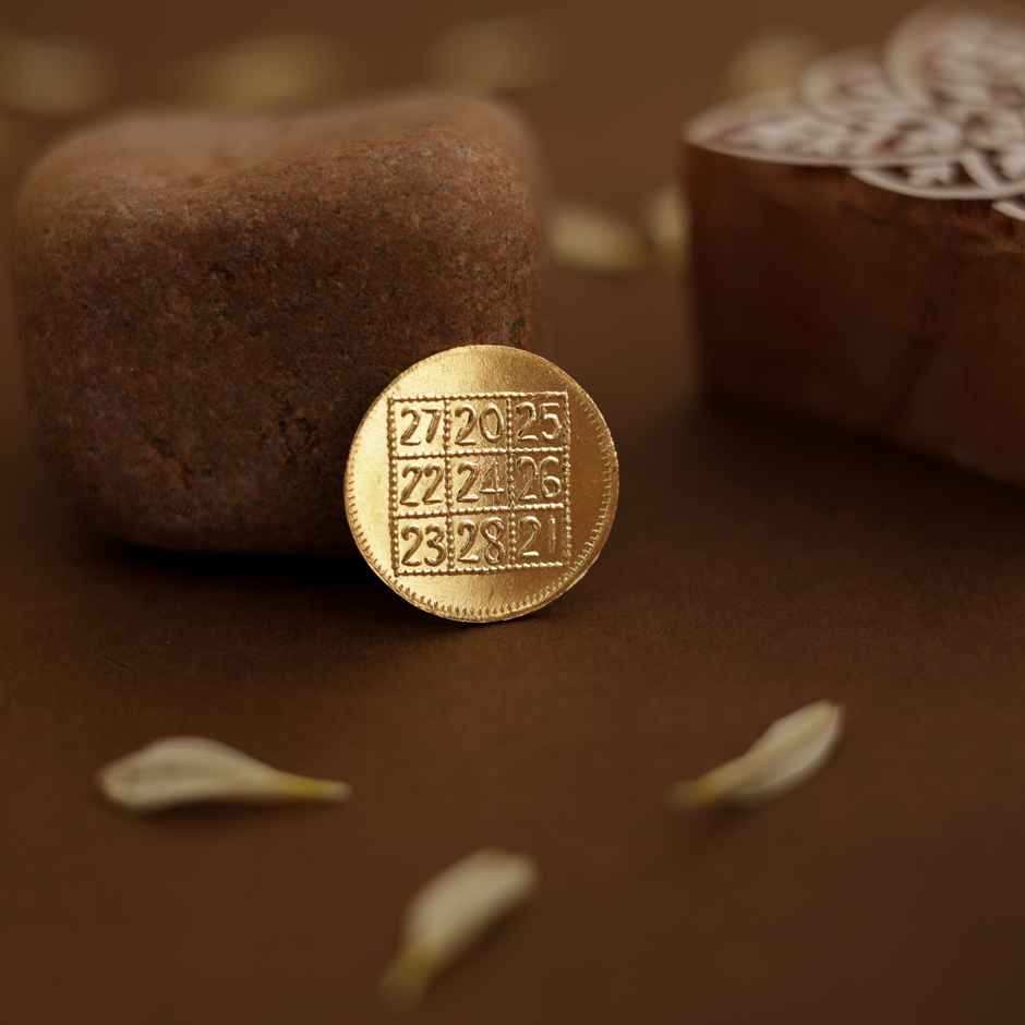 Lakshmi Kuber Artificial Gold Puja Coins Set | Oye Happy