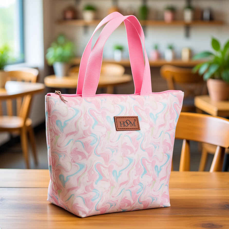 HOOM Print Lunch Bag with Met-PET Aluminium Insulation | Stylish, Practical & Keeps Food Fresh