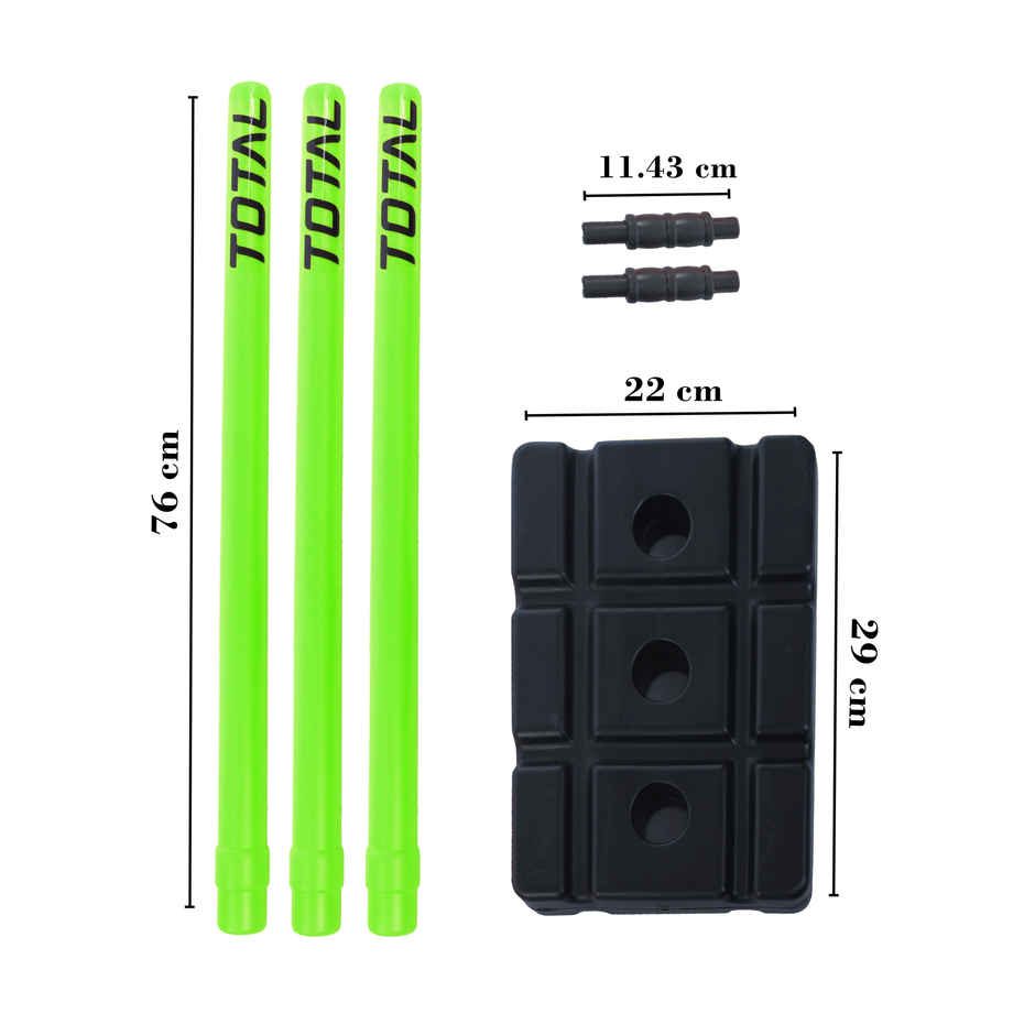 Total Plastic Cricket Stump Set With Cover