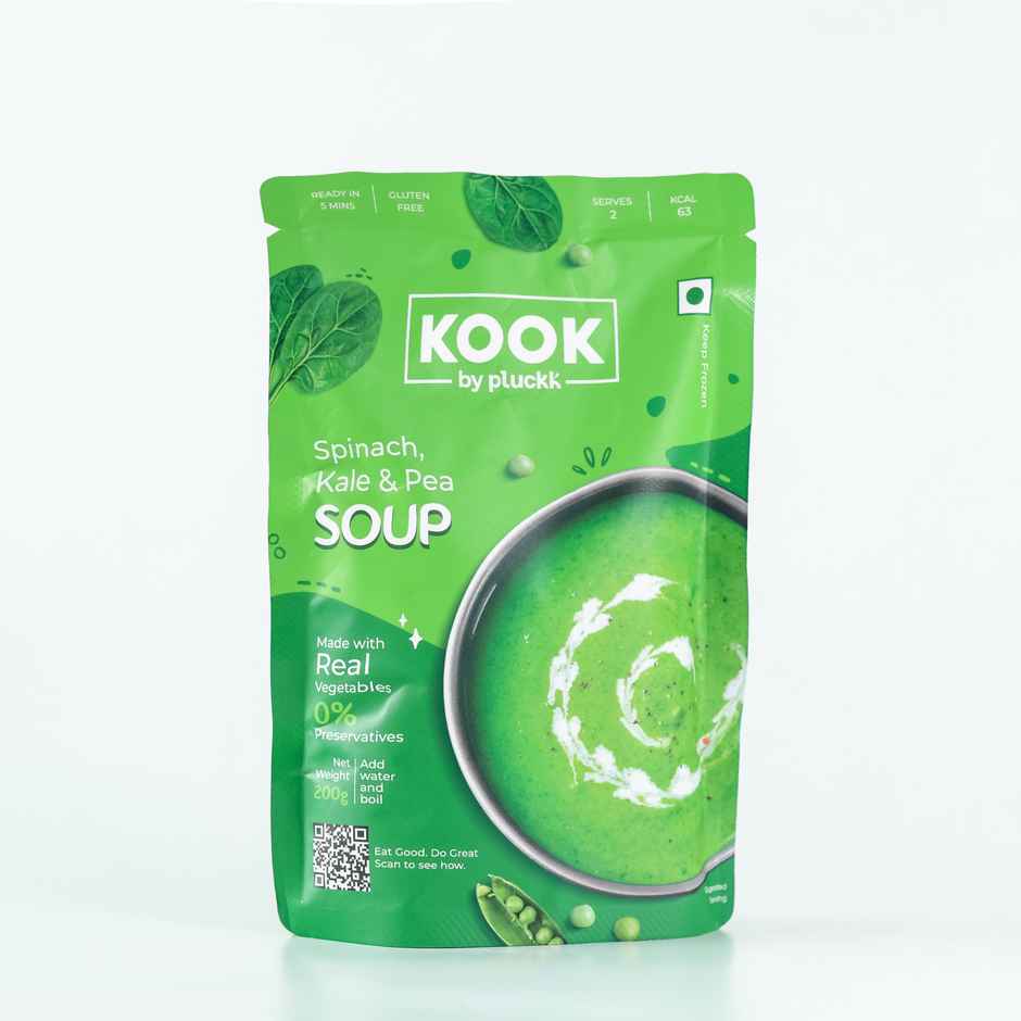 Pluckk Gluten Free Spinach, Kale & Pea Soup | Serves 2