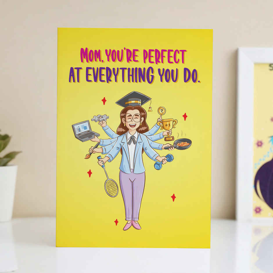 Multitasker Woman Greeting Card | Oye Happy