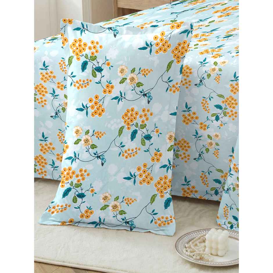 Dream Living 115 GSM Double Bedsheet Set |220 x 250 cm| With 2 Pillow Covers