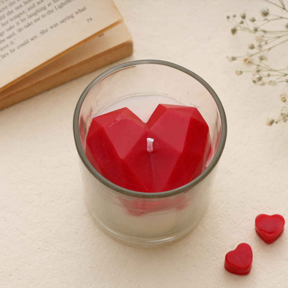 3D Heart Candle in a Jar | Oye Happy