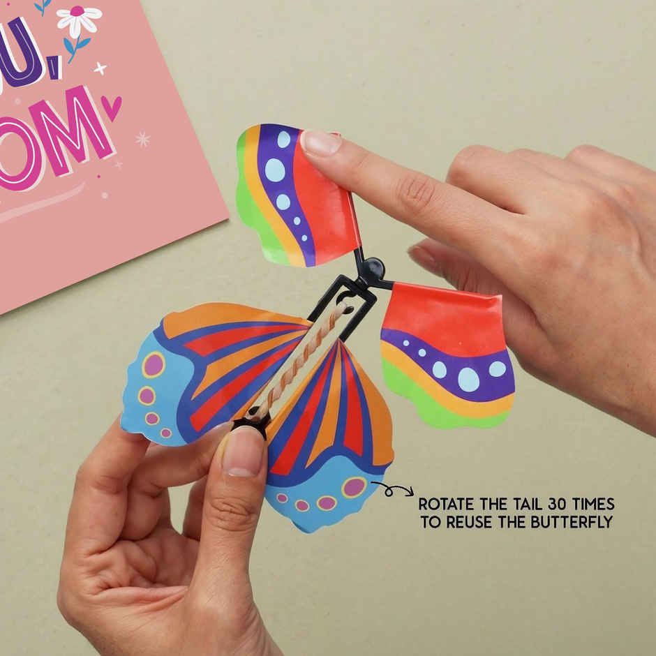 Butterfly Surprise Greeting Card with Flying Butterfly | Oye Happy