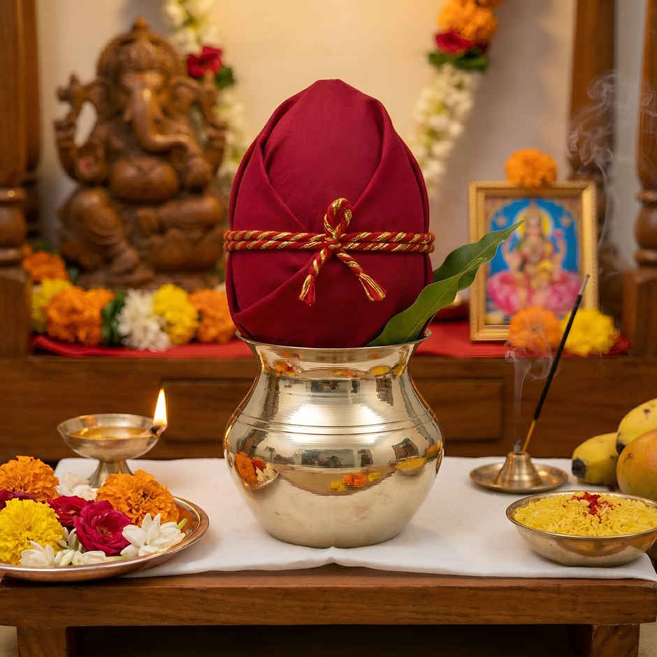 Brass Kalash for Pooja | Happy Mail