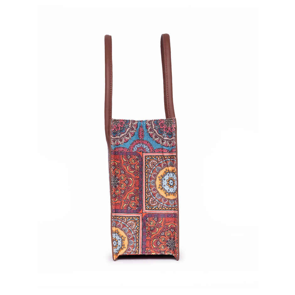 Zouk Multicolour Mandala Print Book Tote - Multicolour