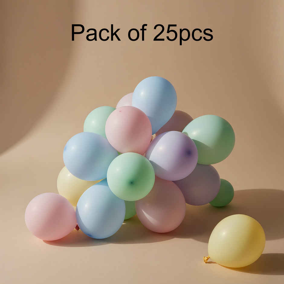 Pastel Multicolour Balloons for Birthday & Party Decoration | Pack of 25 | Propcon
