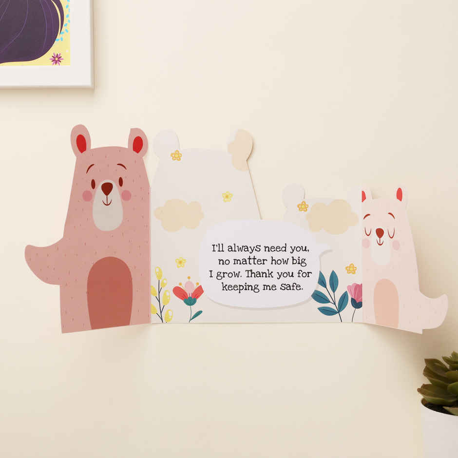 Teddy Bear Hugs Greeting Card | Cute Card | Oye Happy