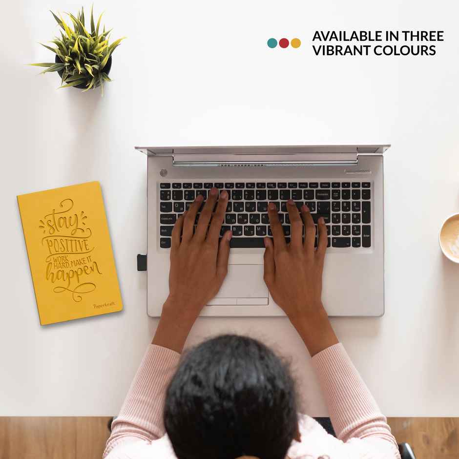 Paperkraft Unruled Debossed PU Notebook | 192 Pages | 21 x 15 cm