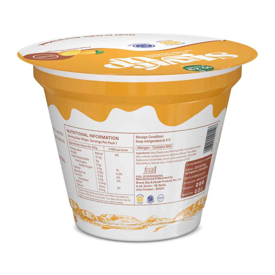Skyrrup High-Protein Icelandic Yogurt - Mango | Fat-Free | No Added Sugar
