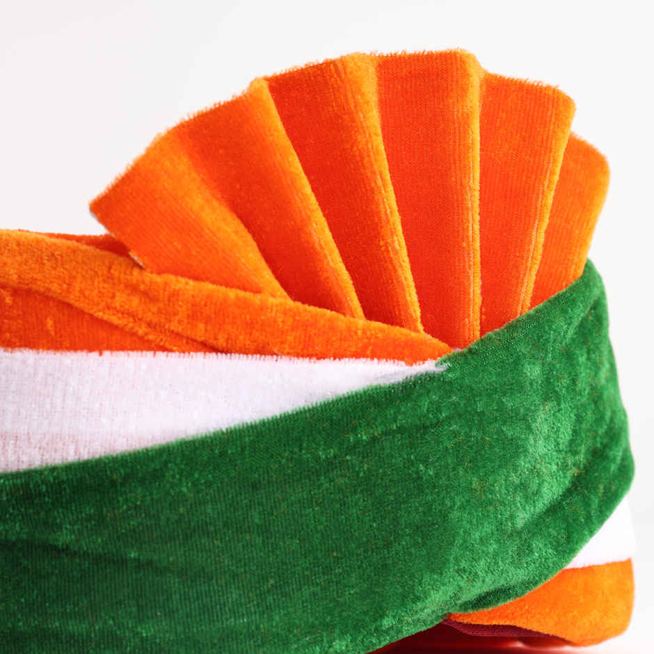 Tricolor Turban  Indian Flag Colored Turban for Cricket Match Parties | Propcon