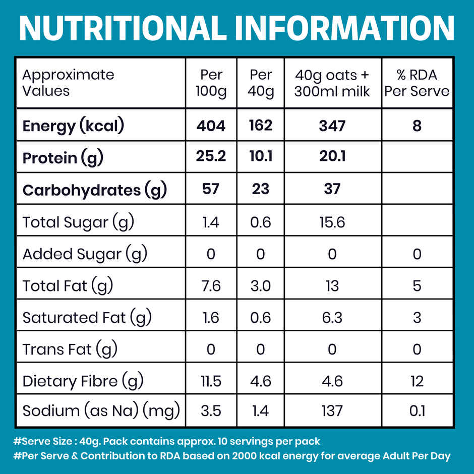 Yu High Protein Plain Rolled Oats