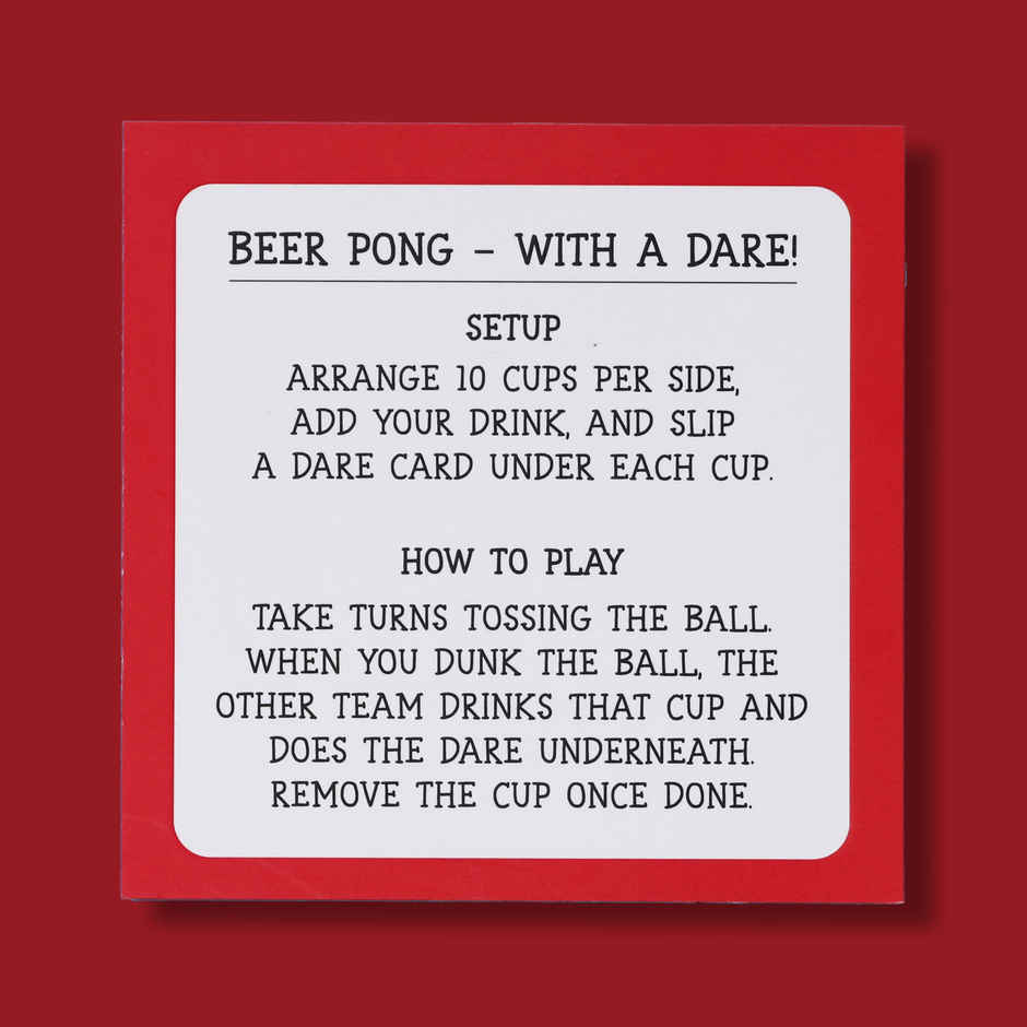 Beer Pong Glasses and Cards Set | 20 Glasses and 20 Dares | Party Needs | Propcon