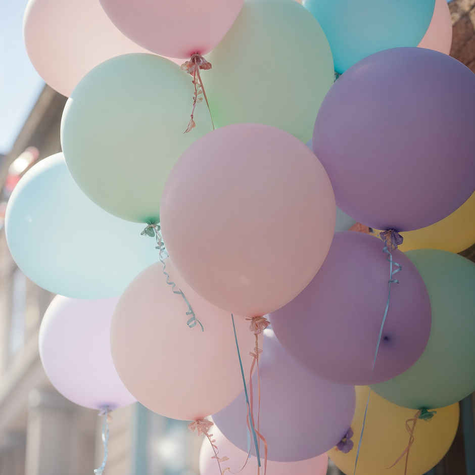 Pastel Multicolour Balloons for Birthday & Party Decoration | Pack of 25 | Propcon