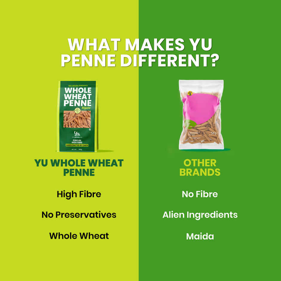 Yu 100% Whole Wheat Penne Pasta