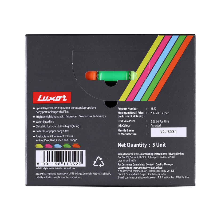 Luxor Pastel Colour Highlighter Set | Assorted