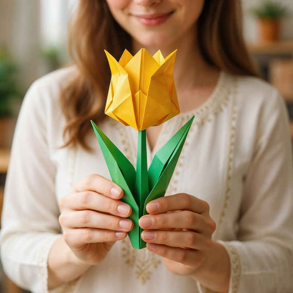 Origami Flowers Making Kit | DIY Paper Folding Kit for Creating Beautiful Origami Flowers|Oye Happy