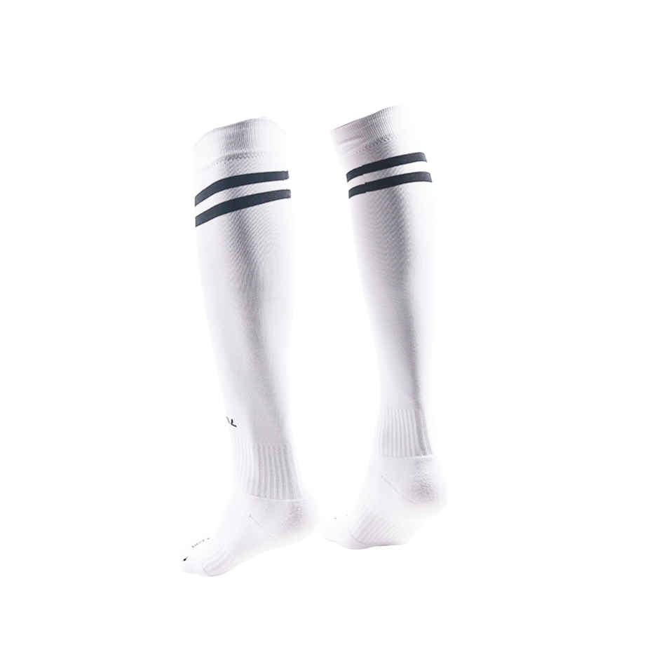 Total Trainer Football Stockings - Comfortable Support for Enhanced Performance (White, M)