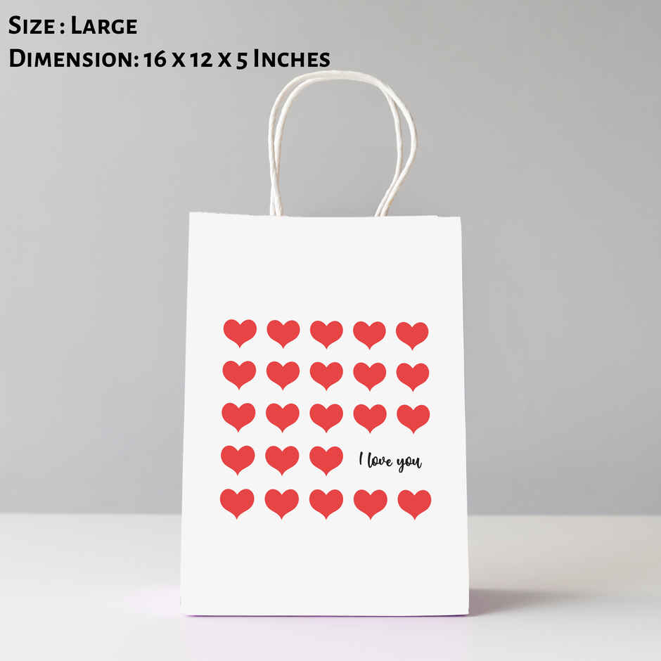 I Love You Gift Bag | Large | 40 x 30 x 10 cm | Happy Mail