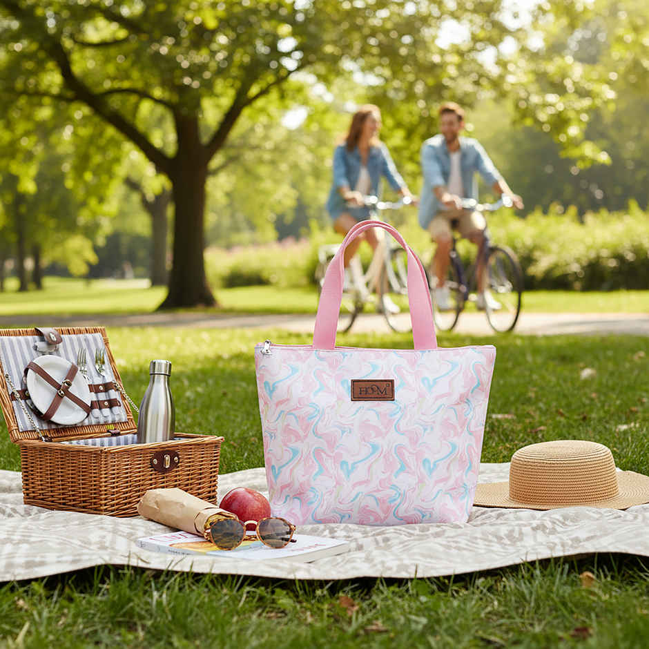 HOOM Print Lunch Bag with Met-PET Aluminium Insulation | Stylish, Practical & Keeps Food Fresh